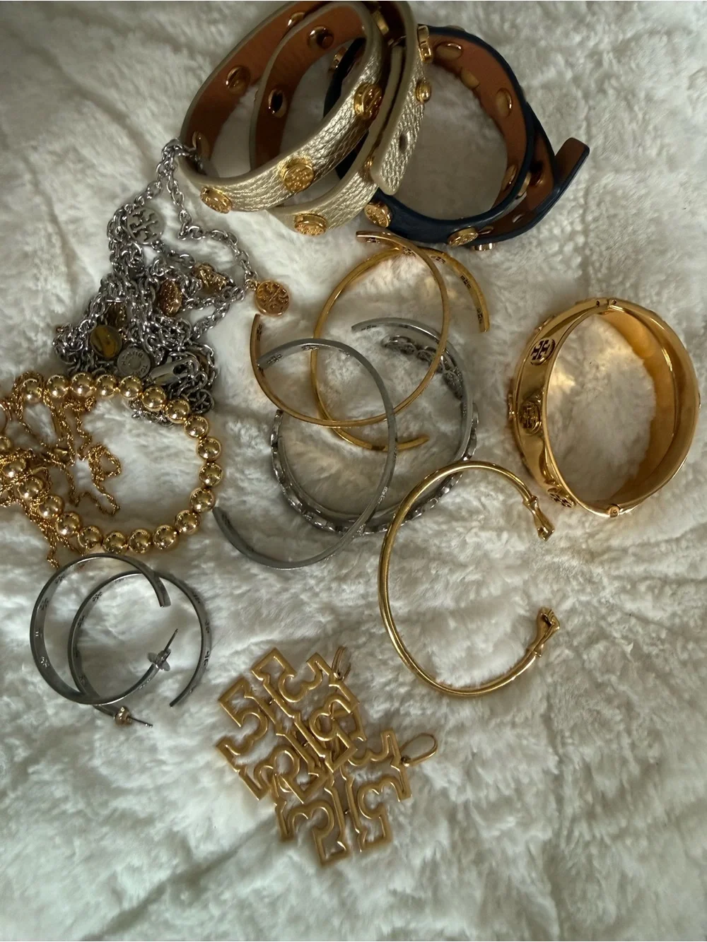 Tory Burch Gold and Silver Mixed Metal Bracelet & Bangle Lot